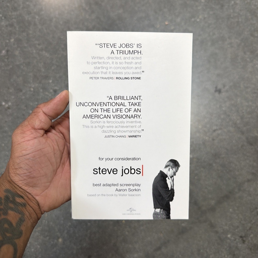 STEVE JOBS FYC FOR YOUR CONSIDERATION SCRIPT SCREENPLAY RARE